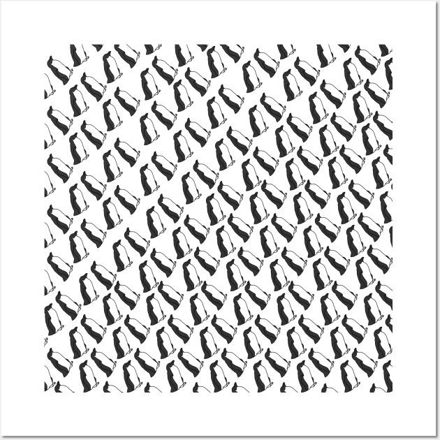 Penguin Pattern Graphic Wall Art by ellenhenryart